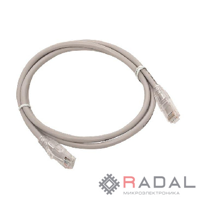 Патч-корд кат.5e неэкранированный UTP оболочка PVC сер. (1.5м) TeraLINK PRO EKF TRP-5EUTP-PVC-1.5M-GY