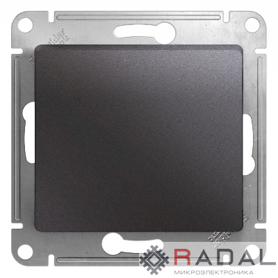 Механизм переключателя 1-кл. СП Glossa 10А IP20 (сх. 6) 10AX графит SchE GSL001361