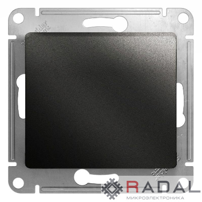 Механизм переключателя 1-кл. СП Glossa 10А IP20 (сх. 6а) 10AX антрацит SchE GSL000761