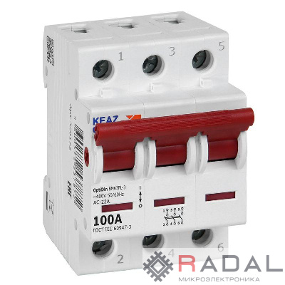 Выключатель нагрузки модульный OptiDin BM63PL-3100-УХЛ3 (ВМ63PL) КЭАЗ 328172