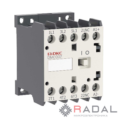 Миниконтактор YON DMC007 7A 3кВт AC3 3P кат. 48В AC 1НО YON DMC007-3C10A048