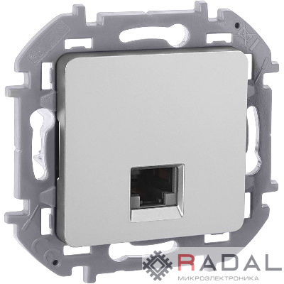 Механизм розетки информационной RJ45 Inspiria CAT.6 UTP алюм. Leg 673832