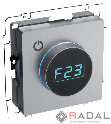 Термостат электронный с индикацией BRITE СП IP20 ТС10-1-БрС сталь IEK BR-RT11-K46