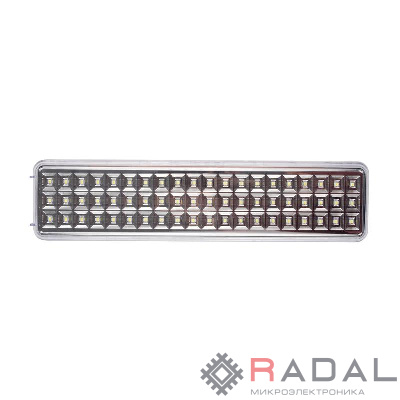 Светильник-фонарь светодиодный Accu9-L60-wh 60SMD яркий(300Лм)2ч/эконом(90Лм)6ч 220В/акк. Li-ion/3.7В/2400мАч аварийный бел. JazzWay 5024540