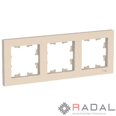Рамка 3-м AtlasDesign универс. беж. SchE ATN000203