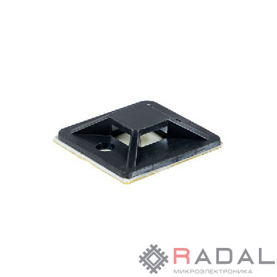 Площадка самоклеящаяся 20х20мм черн. (уп.100шт) EKF plc-20x20-b