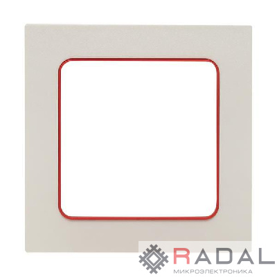 Рамка 1-м Стокгольм бел. с линией цвета красн. PROxima EKF EXM-G-304-20