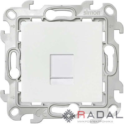 Механизм розетки RJ45 кат. 5e UTP Simon24 бел. 2410598-030
