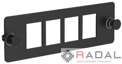 Планка для 4-х Keystone UTP черн. ITK CP05-4U