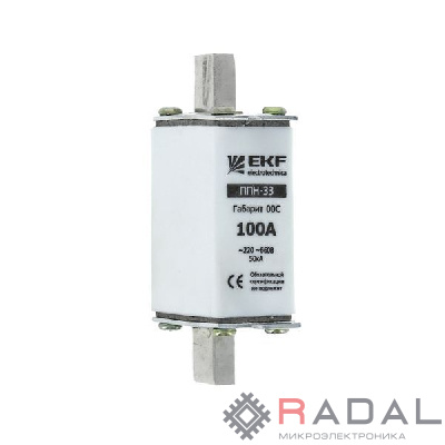 Вставка плавкая ППН-33 4А габарит 00C PROxima EKF fus-33/100/4