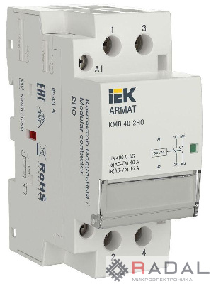 Контактор модульный KMR 40А 230В AC 2НО ARMAT IEK AR-KMR10-040-20-230