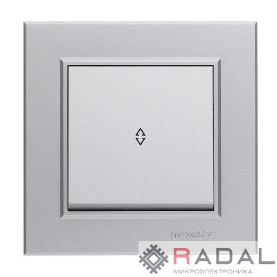 Переключатель проходной 1-кл. СП Karea 10А IP20 сереб. Makel 56065005