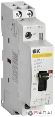 Контактор модульный КМ20-20МР AC с ручным управ. KARAT IEK MKK12-20-20