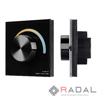 Панель SMART-P2-MIX-G-IN Black (3В Rotary 2.4G) (IP20 пластик) Arlight 033755