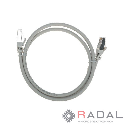 Патч-корд S/FTP CAT 6A (10G) RJ45-RJ45 28AWG LSZH сер. 1м Rexant 02-0390-1