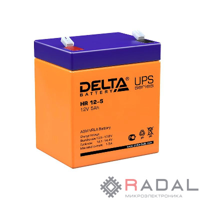 Аккумулятор UPS 12В 5А.ч Delta HR 12-5
