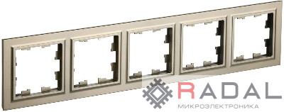 Рамка 5-м BRITE РУ-5-БрШ шампань IEK BR-M52-K37