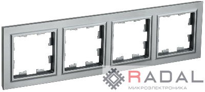 Рамка 4-м BRITE РУ-4-БрС сталь IEK BR-M42-K46