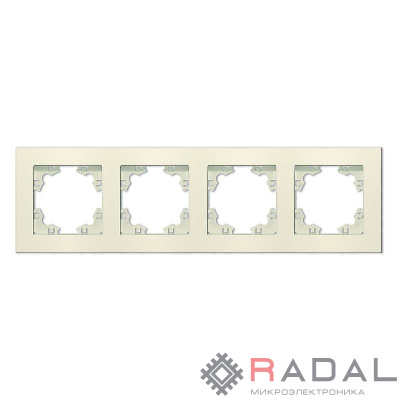Рамка 4-м Афина универс. сл. кость (ivory) Universal A0046-I