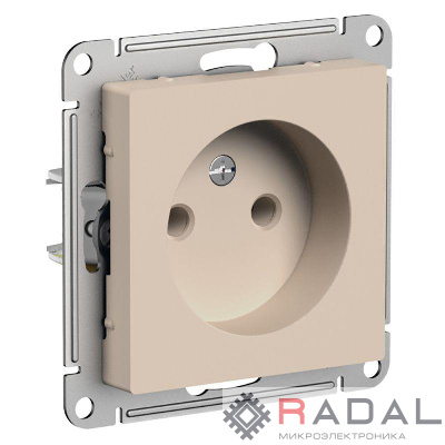 Розетка AtlasDesign 16А без заземл. без шторок механизм песочн. SE ATN001241