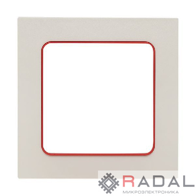 Рамка 1-м Стокгольм бел. с линией цвета красн. PROxima EKF EXM-G-304-20