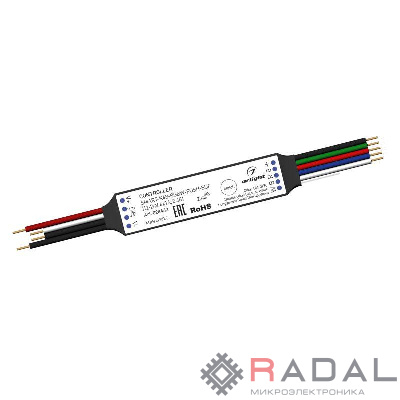 Контроллер SMART-K48-RGBW-PUSH-SUF 12-24В 4х1А 2.4G пластик Arlight 028442