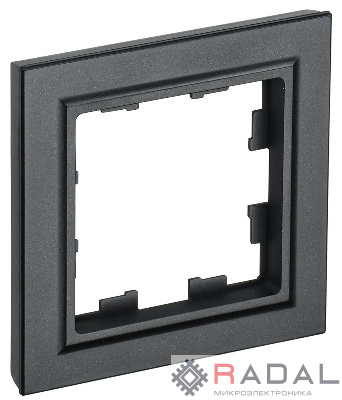 Рамка 1-м BRITE РУ-1-БрЧ черн. IEK BR-M12-K02