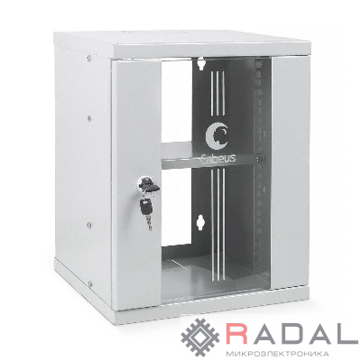 Шкаф телекоммуникационный настенный WSC-8U 10дюйм 8U 326х300х405мм дверь стекло Cabeus 7648c