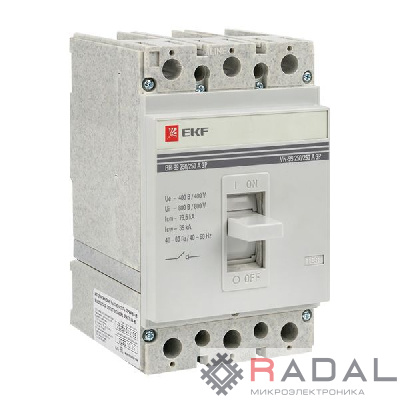 Выключатель нагрузки 3п ВН-99 250/250А EKF sl99-250-250