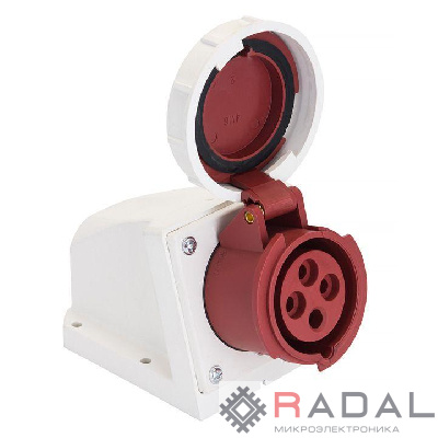 Розетка стационарная наружная 1242 3Р+РЕ 32А 380В IP67 PROxima EKF ps-1242-32-380
