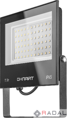 Прожектор светодиодный 61 950 OFL-70-6K-BL-IP65-LED 70Вт 6000К IP65 5600лм черн. ОНЛАЙТ 61950