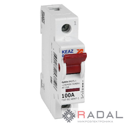 Выключатель нагрузки модульный OptiDin BM63PL-1100-УХЛ3 (ВМ63PL) КЭАЗ 328160