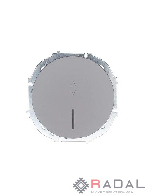 Выключатель проходной 1-кл. СП OSEN 10А IP20 с подсветкой механизм сер. матов. LEZARD 743-7488-114