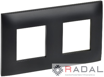 Рамка 2-м SKANDY SK-F02Bl черн. IEK SK-M22-K02