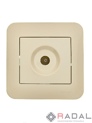 Розетка телевизионная проходная TV СП ASTI IP20 в сборе крем. LEZARD 7081-0303-129