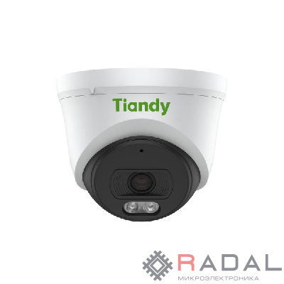 Видеокамера IP Turret 4мпх 2.8мм с микрофоном POE/12V LED/IR TC-C34XN I3W/E/Y/2.8mm/V4.2 Tiandy 00-01021223