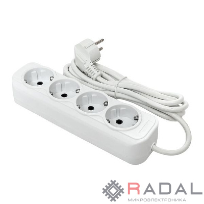 Удлинитель 4х3м с заземл. 16А IP20 Эксперт 3.0кВт ПВС 3х1 PROxima EKF UBA16-310-4-03
