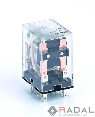 Реле промежуточное ПР-102 5А 24В DC 2 конт. с LED-индикацией DEKraft 23838DEK