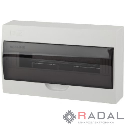 Бокс ЩРН-П-18 мод. навесной пластик IP41 SIMPLE NO-box_simple-plastic_18_surface ЭРА Б0041527