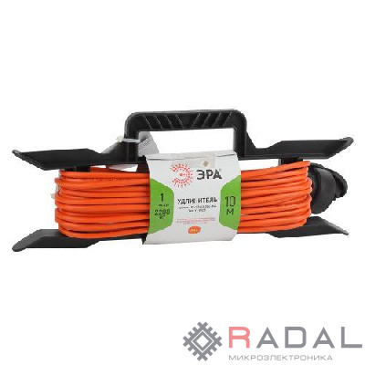 Удлинитель силовой UFx-1-2x1.0-10m-IP44 на рамке б/з 1 гнездо 10м ПВС 2х1 Эра Б0043039