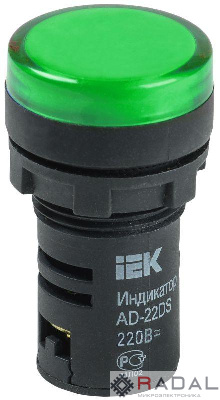 Лампа светосигнальная AD22DS d22мм 110В AC/DC зел. IEK BLS10-ADDS-110-K06