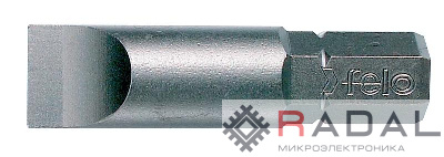 Бита специальная плоская шлицевая Industrial SL5.5х1.0 длина 32мм посадка С8 5/16дюйм (уп.10шт) FELO 07052410