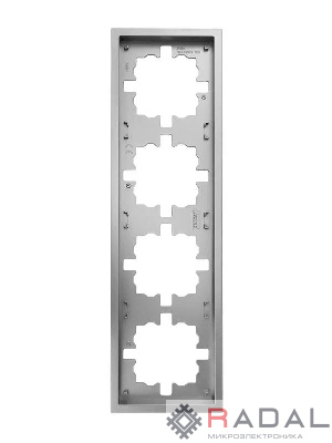 Рамка 4-мест. горизонт. ZIMA сер. матов. LEZARD 704-7400-149