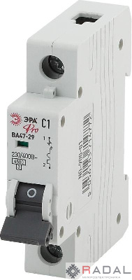 Выключатель автоматический модульный 1п C 20А ВА47-29 Pro NO-900-13 ЭРА Б0031748