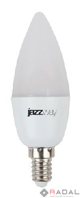 Лампа светодиодная PLED-SP C37 7Вт свеча 3000К тепл. бел. E14 530лм 230В JazzWay 1027818-2