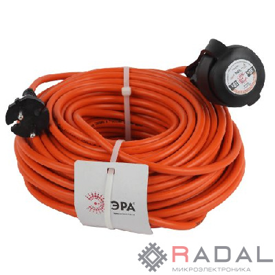 Удлинитель силовой UPx-1-2x1-30m-IP44 в бухте б/з 30м 1гнездо ПВС 2х1 Эра Б0046807