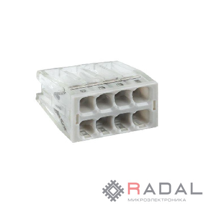 Клемма СМК 2273-248 (с пастой) 8 отверстий 0.5-2.5кв.мм (уп.50шт) PROxima EKF plc-smk-2273-248