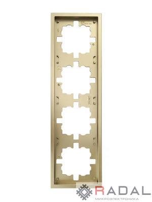 Рамка 4-мест. горизонт. ZIMA зол. LEZARD 704-3600-149
