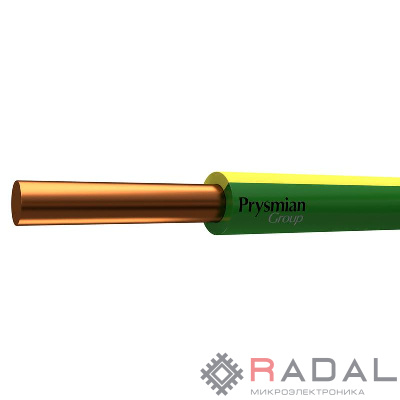 Провод ПуВнг(А)-LS 1х6 Ж/З 450/750В (бухта) (м) РЭК-PRYSMIAN 0601070301