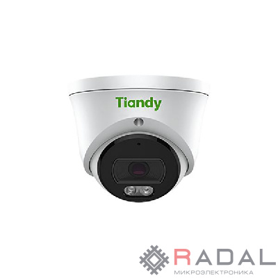 Видеокамера IP Turret 4мпх 2.8мм с микрофоном LED/IR POE/12v SD карта TC-C34XS I3W/E/Y/2.8mm/V4.2 Tiandy 00-00017416